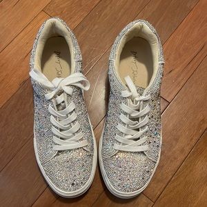 Betsey Johnson Rhinestone Sneakers